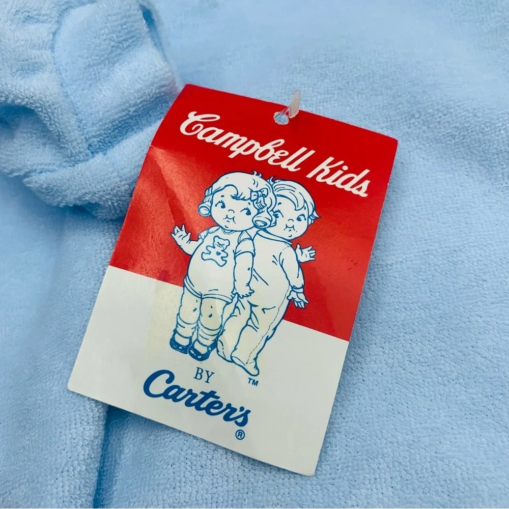 Vintage 1986 Campbell Kids by Carter's TerryCloth Footie Pajamas Small to 11lbs